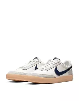 Бело-темно-синие кожаные кроссовки Nike Killshot 2