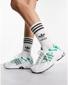 Бело-зеленые кроссовки adidas Originals Response CL