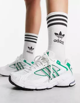 Бело-зеленые кроссовки adidas Originals Response CL