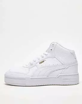 Бело-золотые кроссовки Puma Cali Pro Mid