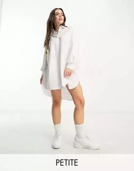 Белое платье-рубашка мини Threadbare Petite Sheila