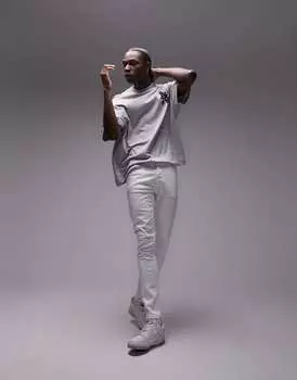 Белые эластичные джинсы скинни Topman