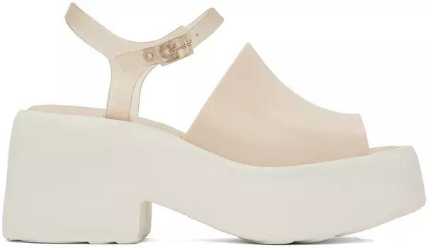 Белые босоножки на каблуке Melissa Pose