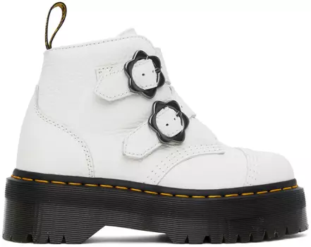 Белые ботинки на платформе с цветочным принтом Devon Dr. Martens