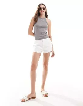 Белые джинсовые шорты ASOS DESIGN A Line