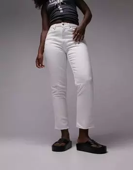 Белые джинсы прямого кроя Topshop