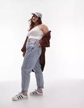 Белые джинсы Topshop Original Curve Mom - LBLUE Topshop