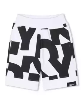 Белые хлопковые шорты DKNY, белый
