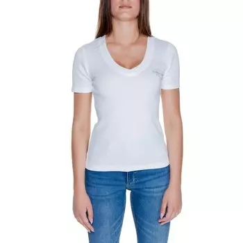 Белые хлопковые топ и футболка Rigenerato Calvin Klein Jeans