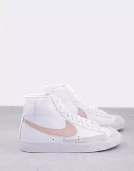 Белые и бледно-розовые кроссовки Nike Blazer Mid '77