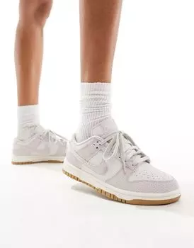 Белые и фиолетовые кроссовки Nike Premium Dunk Low NN