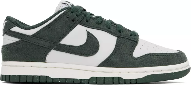 Белые и зеленые кроссовки Dunk Low Nike, Photon dust/Vintage green/Sail