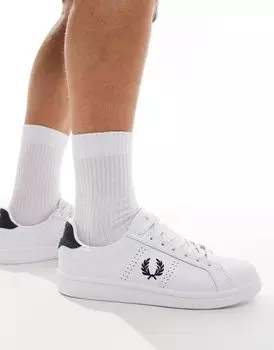 Белые кожаные кроссовки Fred Perry B721