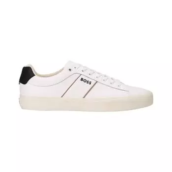 Белые кожаные кроссовки Hugo Boss