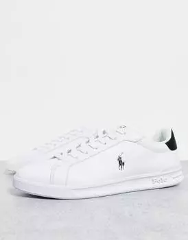 Белые кожаные кроссовки с логотипом в виде пони Polo Ralph Lauren
