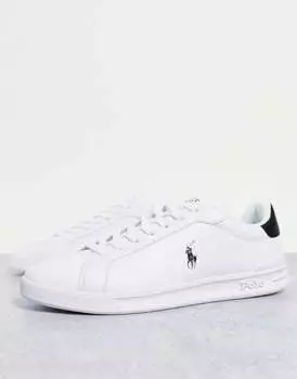 Белые кожаные кроссовки с логотипом в виде пони Polo Ralph Lauren Heritage