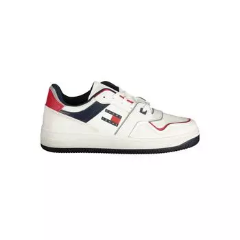 Белые кожаные мужские кроссовки Tommy Hilfiger