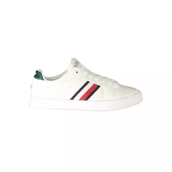 Белые кожаные мужские кроссовки Tommy Hilfiger