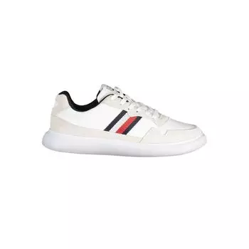 Белые кожаные мужские кроссовки Tommy Hilfiger