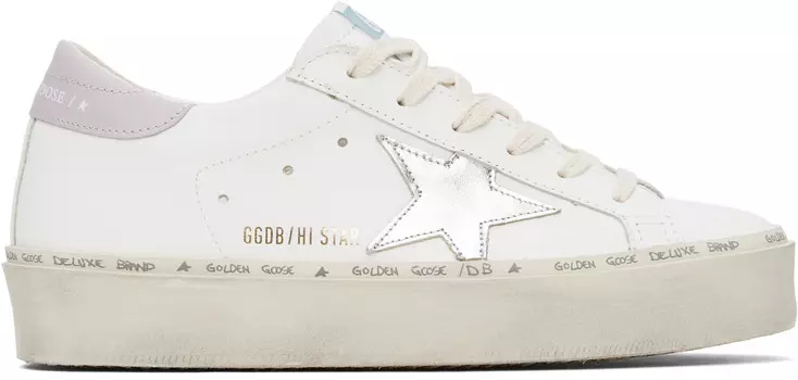 Белые кроссовки Hi Star Golden Goose