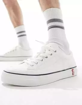 Белые кроссовки Levi's LS2 с логотипом
