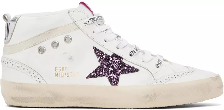 Белые кроссовки Mid Star Golden Goose