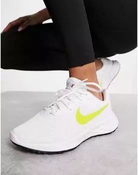 Белые кроссовки Nike Running Revolution 6