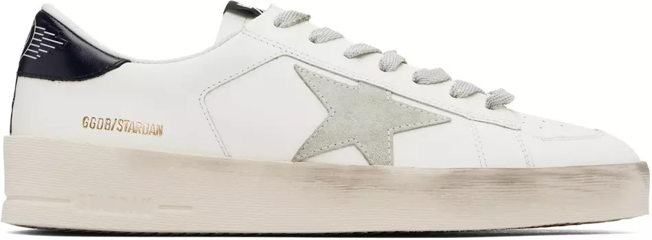 Белые кроссовки Stardan Golden Goose, White/Ice/Blue