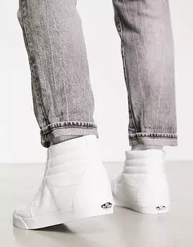 Белые кроссовки Vans SK8-Hi