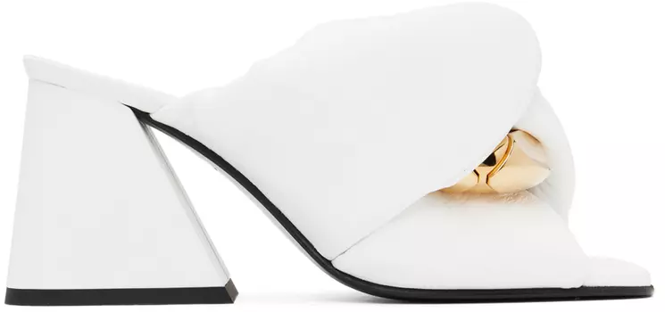 Белые мюли с цепочкой JW Anderson