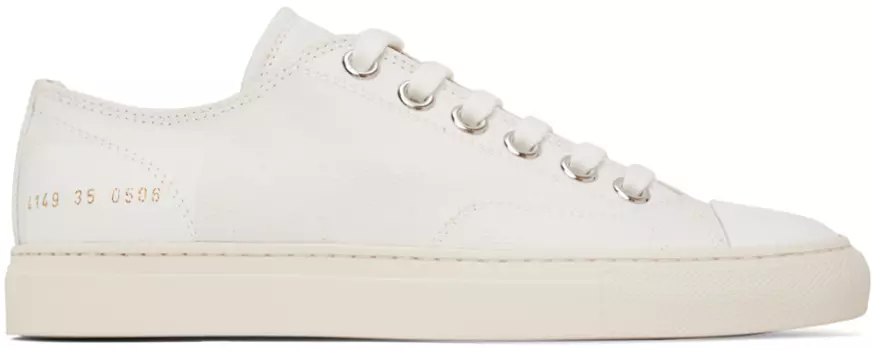 Белые низкие кеды Tournament Common Projects