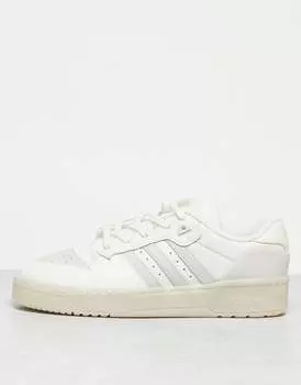 Белые низкие кроссовки adidas Rivalry