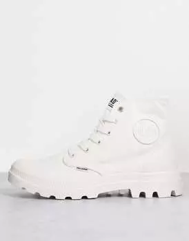 Белые однотонные ботинки Palladium Classic Pampa