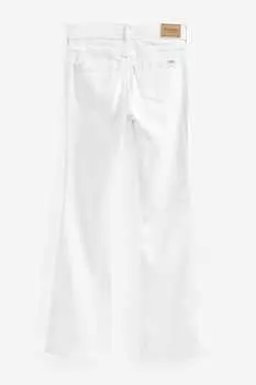 Белые расклешенные джинсы Abercrombie & Fitch, белый