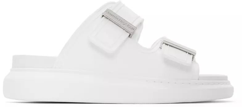 Белые шлепанцы Hybrid Alexander McQueen