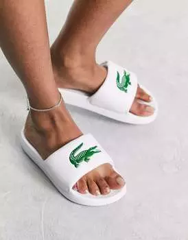 Белые шлепанцы Lacoste Serve 1.0