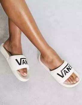 Белые шлепанцы с логотипом Vans La Costa