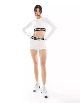 Белые шорты Nike Pro Training Dri-Fit размером 3 дюйма