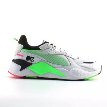 Белые текстильные мужские кроссовки на шнуровке Rs X track mtv 371841 01 Puma, белый