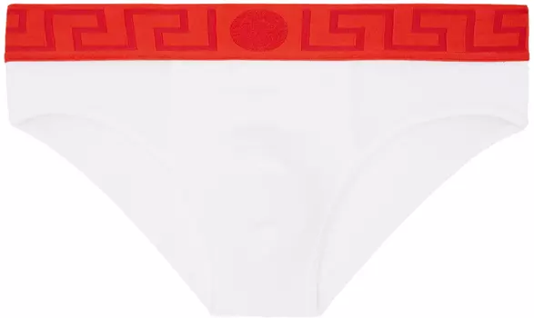 Белые трусы Greca Border Versace Underwear