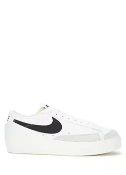 Белые женские кожаные кроссовки blazer Nike