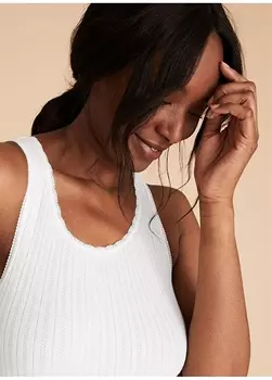 Белые женские трусики бикини Marks & Spencer