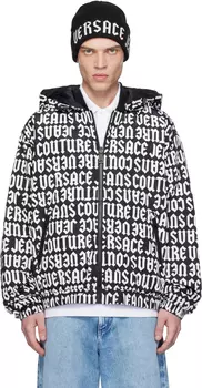 Белый двусторонний пуховик Rev Monogram Versace Jeans Couture