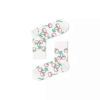 Белый хлопковый носок Happy Socks