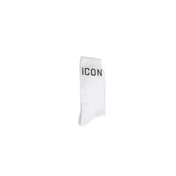 Белый хлопковый носок Icon