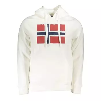 Белый хлопковый свитер Geographical Norway
