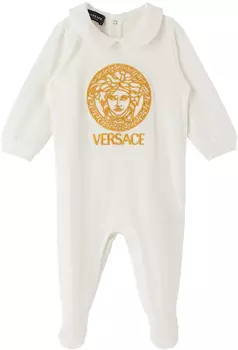 Белый комбинезон Baby Medusa Versace