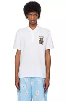 Белый плюшевый мишка Поло Moschino