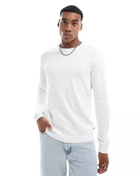 Белый свитер с круглым вырезом Jack & Jones