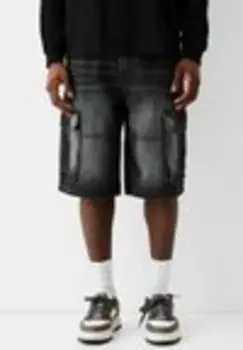 Бермуды BAGGY Bershka, черный